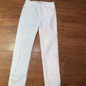 Madewell white jeans straight leg 25